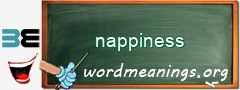 WordMeaning blackboard for nappiness